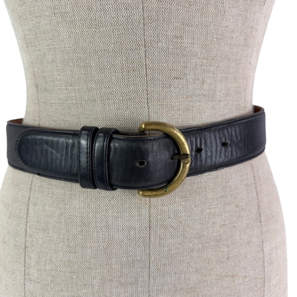 Vintage COACH 8500 Black Leather Belt Unisex Belt Size 28/70 - Picture 1 of 13